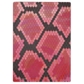 Snake Black en Red Silhouette Klembord (Achterkant)