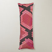 Snake Black en Red Silhouette Lichaamskussen (Achterkant (Verticaal))