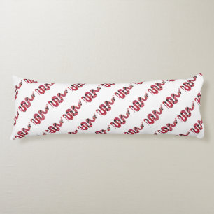 Snake Black en Red Silhouette Lichaamskussen