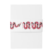Snake Black en Red Silhouette Uitnodigingen Wikkel (Achterkant Voorbeeld)