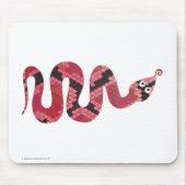 Snake Black en Red Silhouettes Muismat (Voorkant)