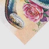 Snake Bloemen Waterverf Kunst Tissuepapier (Detail)