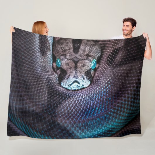 Snake boa anaconda python reptile snakeskin fleece deken (In situ)