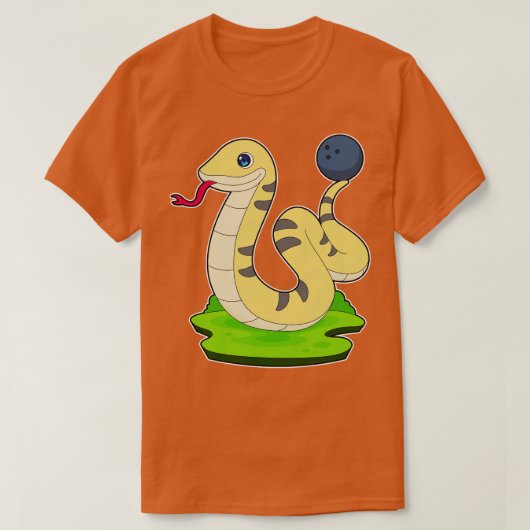 Snake Bowling Bowling ball T-shirt (Design voorkant)