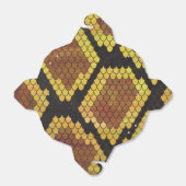 Snake Brown and Gold Print Bedankdoosjes (Uitgevouwen)