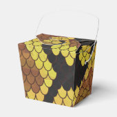 Snake Brown and Gold Print Bedankdoosjes (Voorkant Zijde)