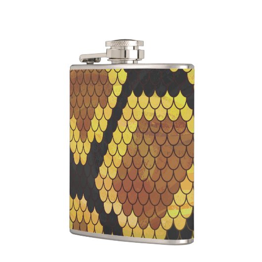 Snake Brown and Gold Print Heupfles (Links)