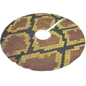 Snake Brown and Gold Print Kerstboom Rok (Gekanteld)