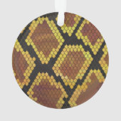 Snake Brown and Gold Print Ornament (achterkant)