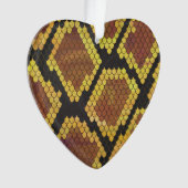 Snake Brown and Gold Print Ornament (voorkant)