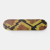 Snake Brown and Gold Print Skateboard (Horizontaal)