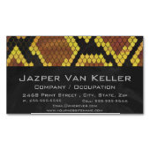 Snake Brown and Gold Print Visitekaartje Magneet (Voorkant)