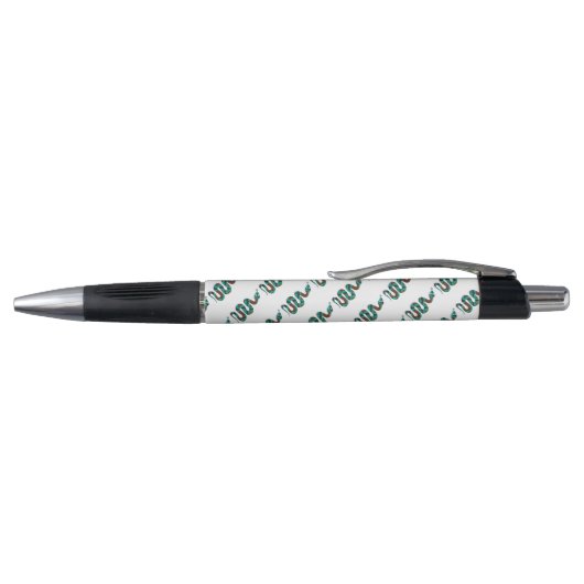 Snake Brown en Blauwgroen Print Silhouette Pen (Bovenkant)