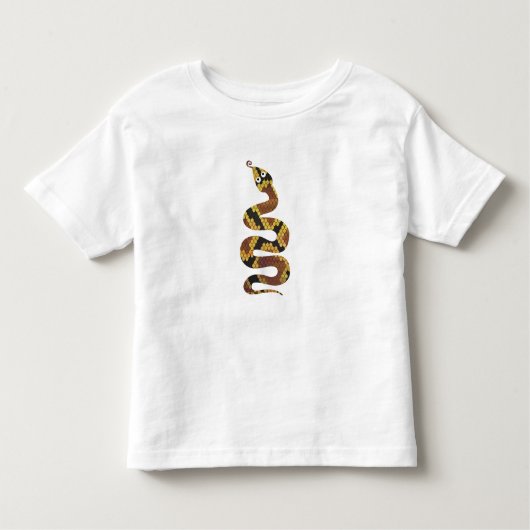 Snake Brown en Gold Print Silhouette Kinder Shirts (Voorkant)
