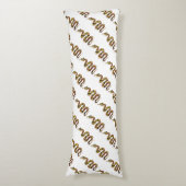 Snake Brown en Gold Silhouette Lichaamskussen (Voorkant Verticaal)