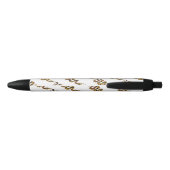 Snake Brown en Gold Silhouette Zwarte Inkt Pen (Achterkant)