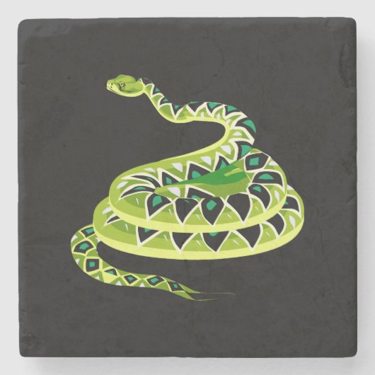 Snake Charm Stenen Onderzetter (Voorkant)