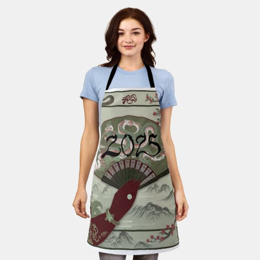 Snake Chinees Nieuwjaar 2025 Fun Schort (Gedragen)