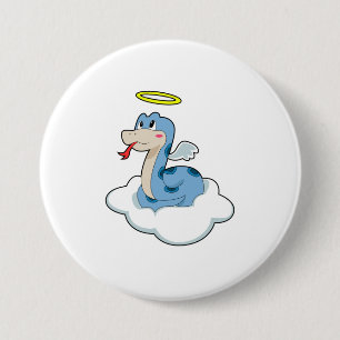 Snake Cloud Angel Ronde Button 7,6 Cm