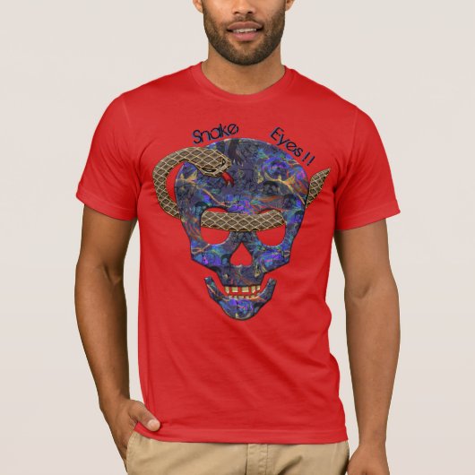 Snake Coiled rond Skull Thru Eyes - Personeel T-shirt (Voorkant)