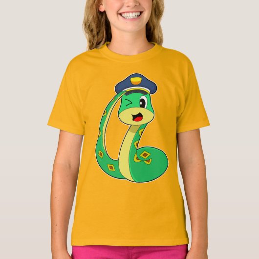 Snake Cop Police pet Police T-shirt (Voorkant)