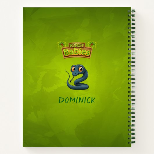 Snake Cute reptile Jungle Welcome Serpent Design🐍 Notitieboek (Achterkant)