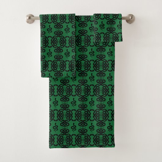 Snake Damask Towel Set Bad Handdoek (Insitu)