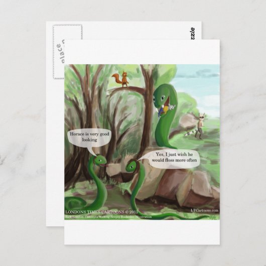 Snake Dental Issues Funny Briefkaart (Voorkant / Achterkant)