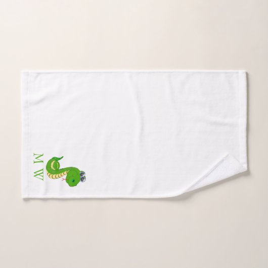 Snake Design Monogrammed (Serviette à main)