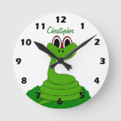 Snake Design Personalised Ronde Klok (Voorkant)