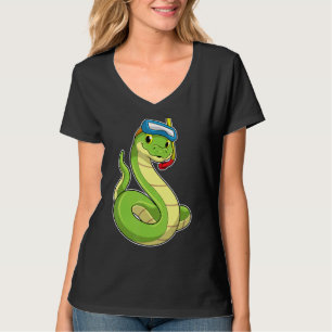 Snake Diving Snorkel Swimming Goggles T-shirt