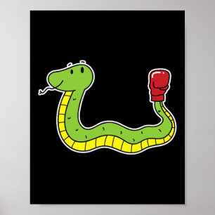Snake doet aan boksen poster