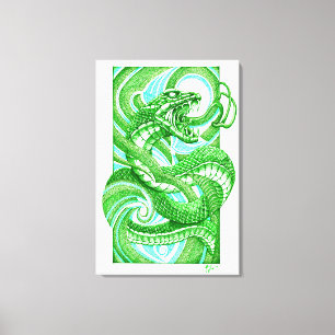 Snake Dotwork Hebi Canvas Afdruk