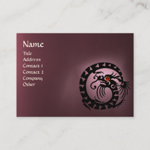 SNAKE DRAGON AMETHYST paars zwart rood roze Visitekaartje