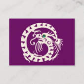 SNAKE DRAGON AQUAMARINE witte blauwe paars Visitekaartje (Achterkant)