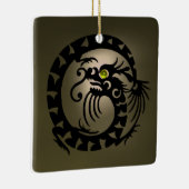 SNAKE DRAGON Black en Grey Agate Keramisch Ornament (Rechts)