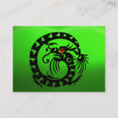 SNAKE DRAGON EMERALD groen zwart rood roze Visitekaartje (Achterkant)