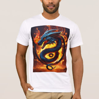 Snake Dragon Fireball T-Shirt - 3D Esports
