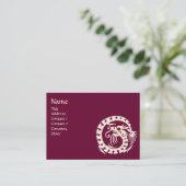 SNAKE DRAGON RUBY paars wit rood Visitekaartje (Staand voorkant)