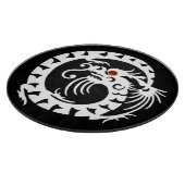 SNAKE DRAGON, zwart, wit, rood, ruby Snijplank (Hoek)