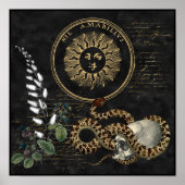 Snake en Berries Poster (Voorkant)