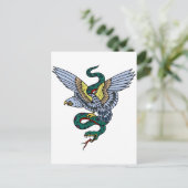 Snake en Eagle Briefkaart (Staand voorkant)