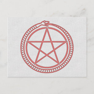 Snake en Pentagram Briefkaart
