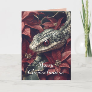 Snake en Poinsettia Kaart