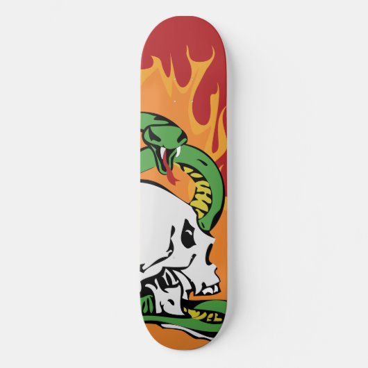 Snake en schedel Grafisch Skateboard (Voorkant)