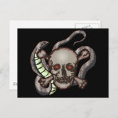 Snake en Skull Biker T shirten Giften Briefkaart (Voorkant / Achterkant)