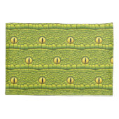 Snake Eyes Pattern - Abstract groen reptiel Kussensloop (Achterkant)