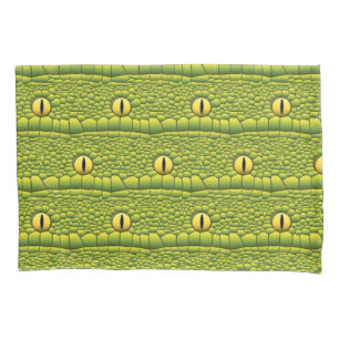 Snake Eyes Pattern - Abstract groen reptiel Kussensloop