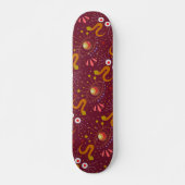 Snake Goddess diep rood Skateboard (Voorkant)