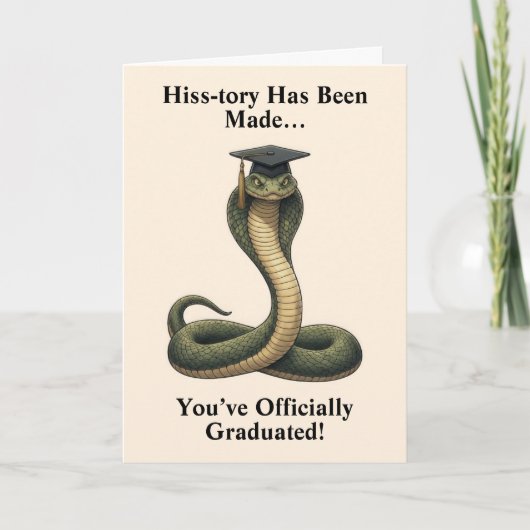 Snake Graduation Card Kaart (Voorkant)
